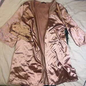 Pink Satin Robe